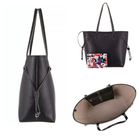 Lodis Bliss Leather Tote with Wristlet, Black - Picture 1 of 11
